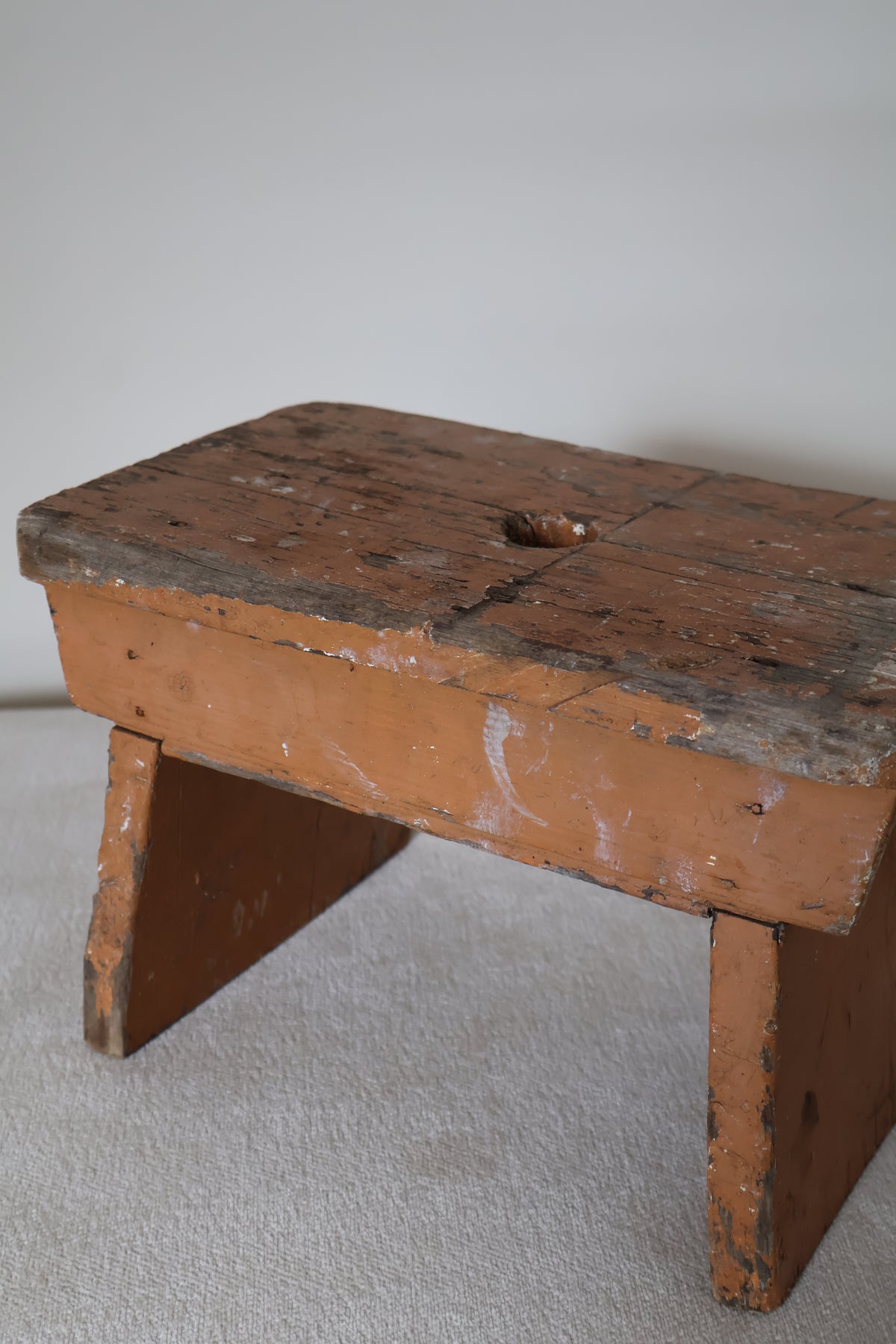 Antique Early 20th Century English Milking Stool