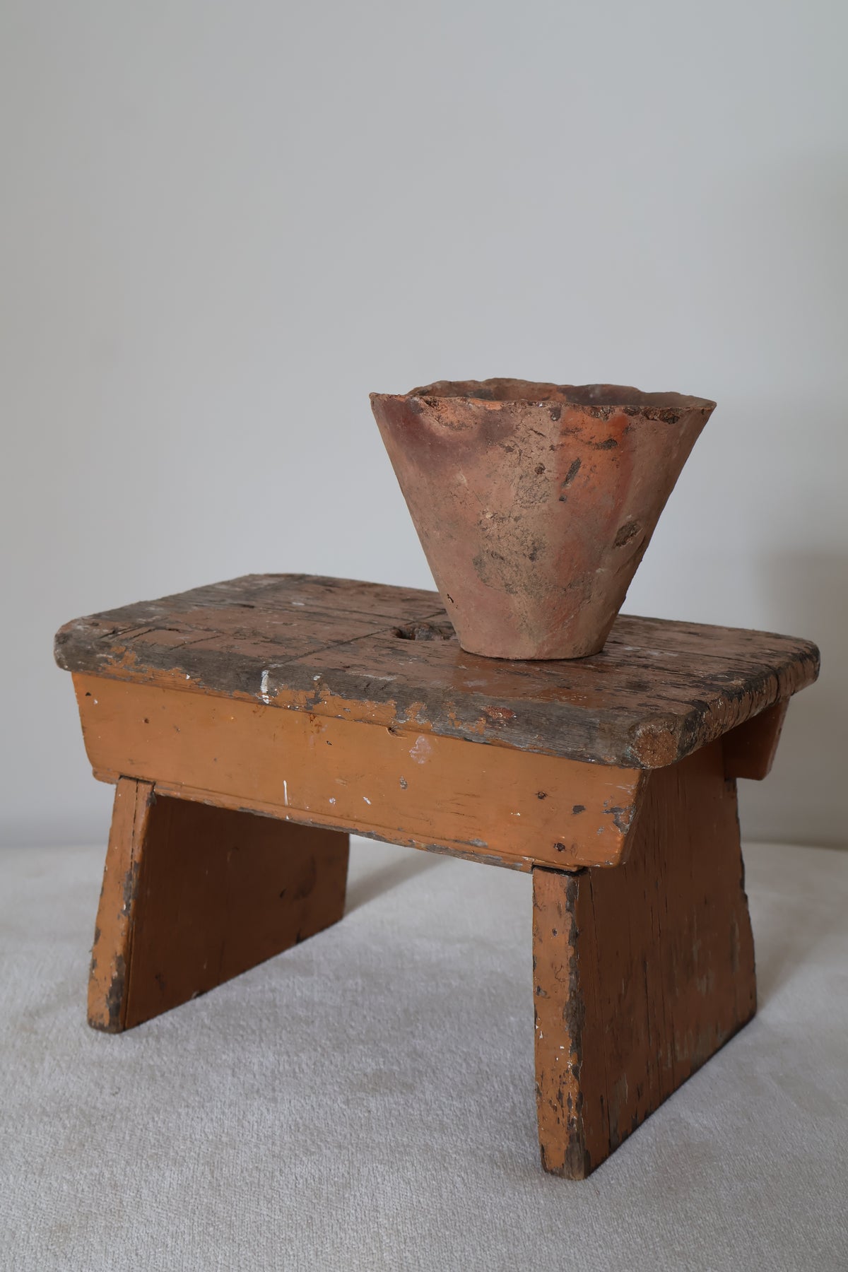 Antique Early 20th Century English Milking Stool