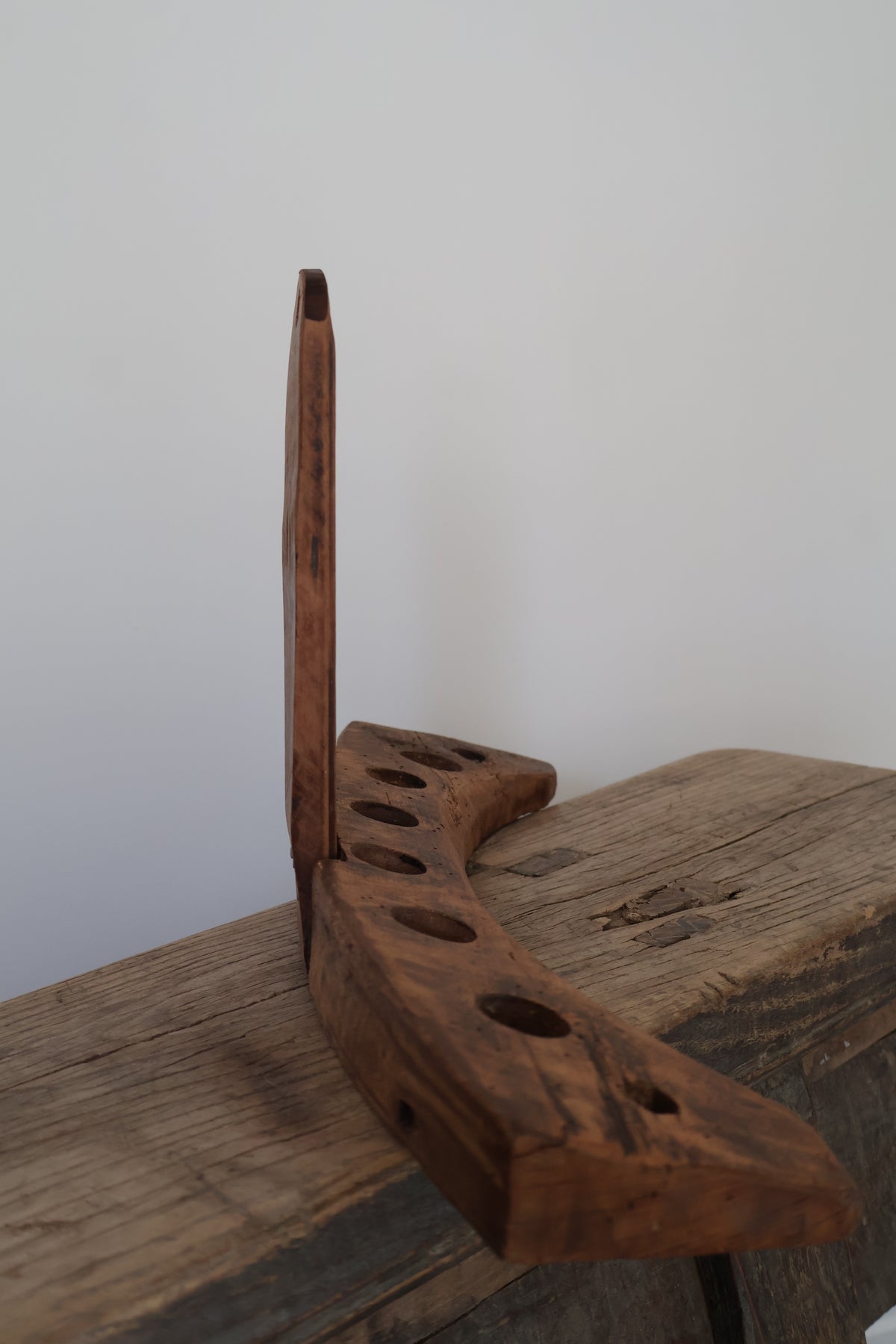 Vintage Primitive Eastern European Spoon Rack