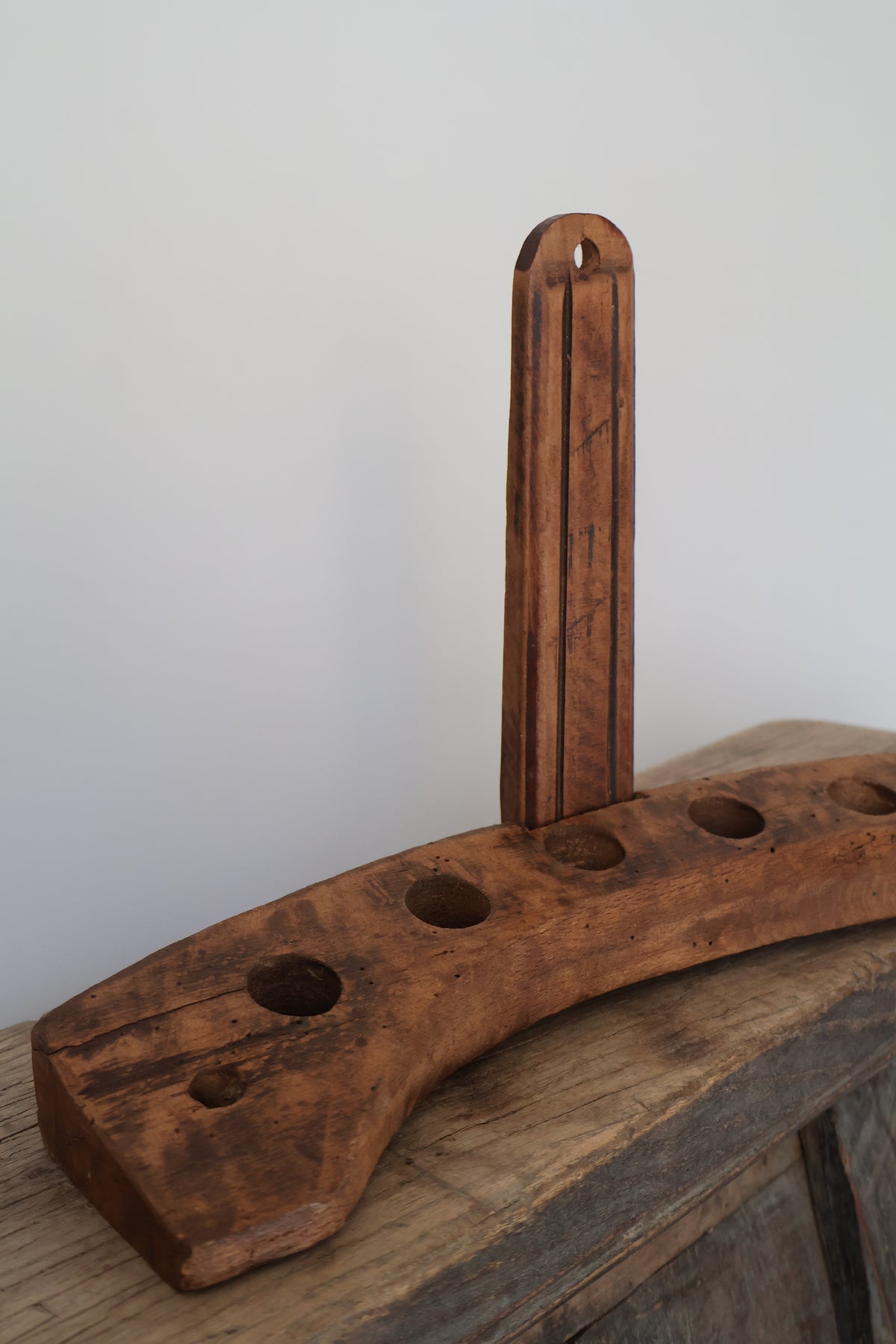 Vintage Primitive Eastern European Spoon Rack