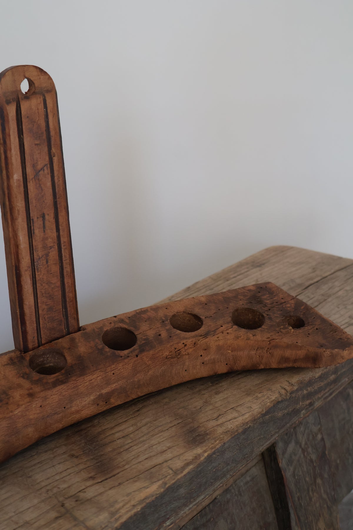 Vintage Primitive Eastern European Spoon Rack