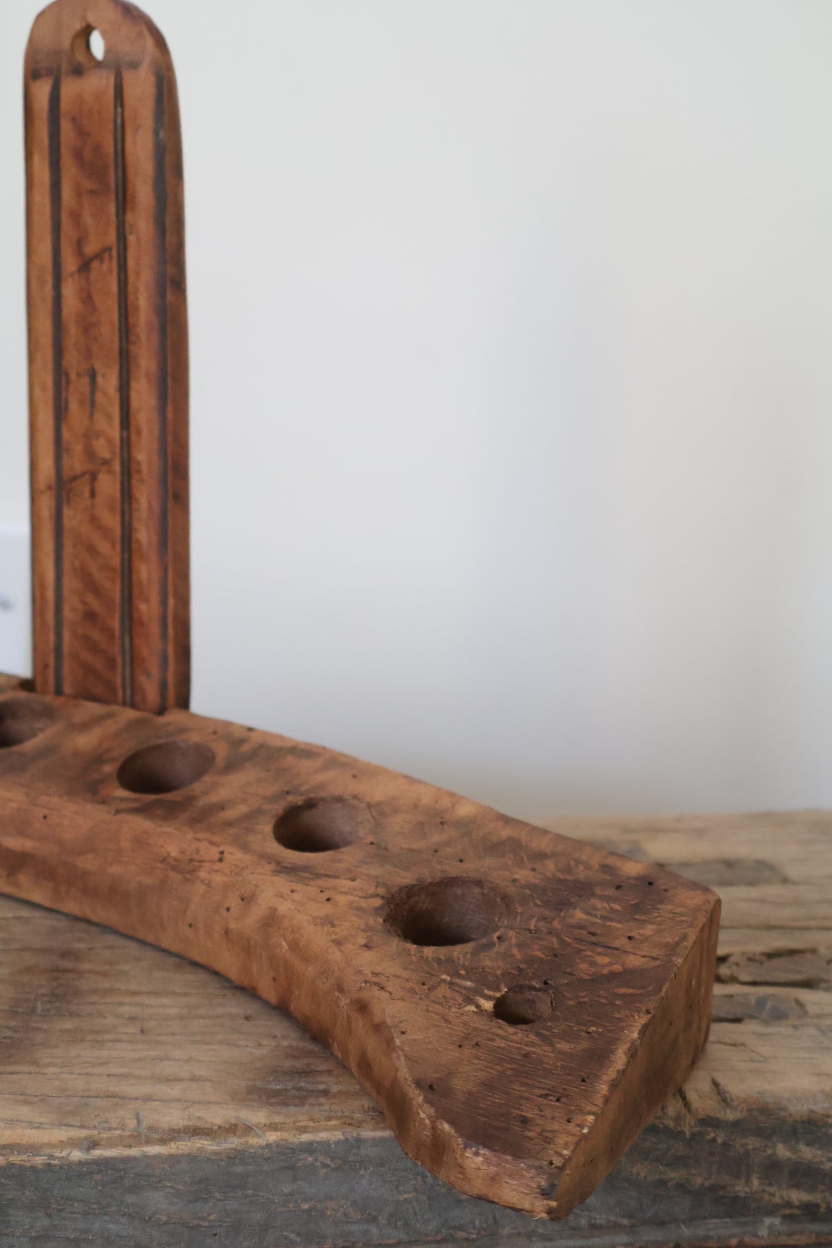 Vintage Primitive Eastern European Spoon Rack