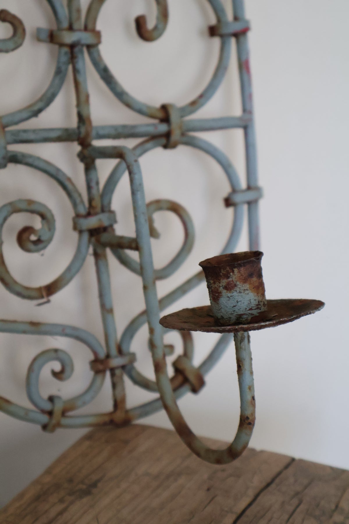 Vintage Wrought Iron French Wall Sconce