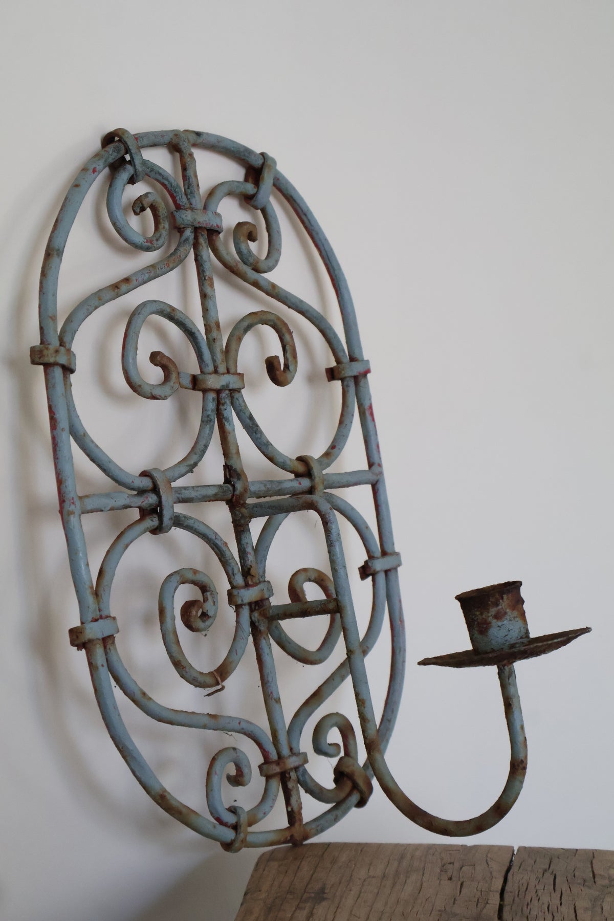 Vintage Wrought Iron French Wall Sconce