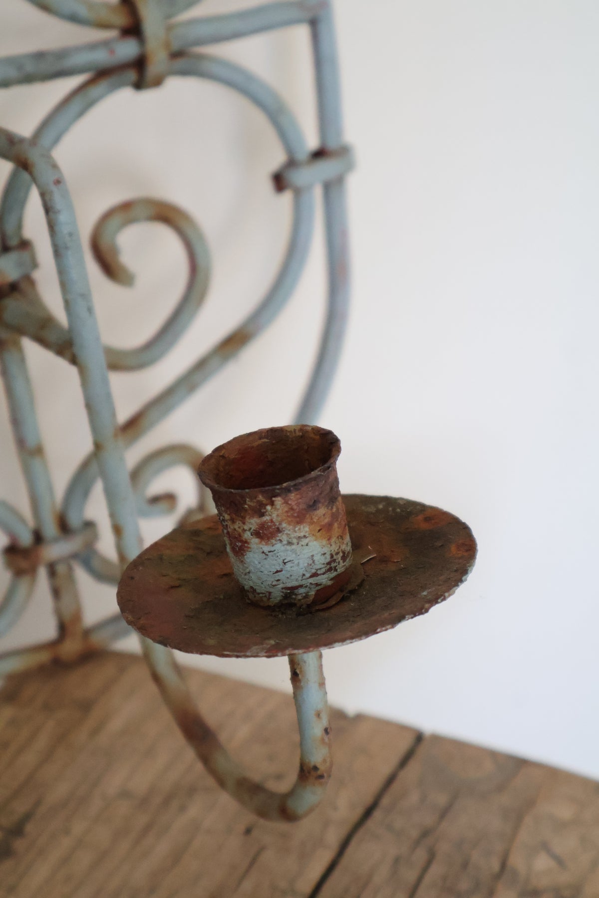 Vintage Wrought Iron French Wall Sconce
