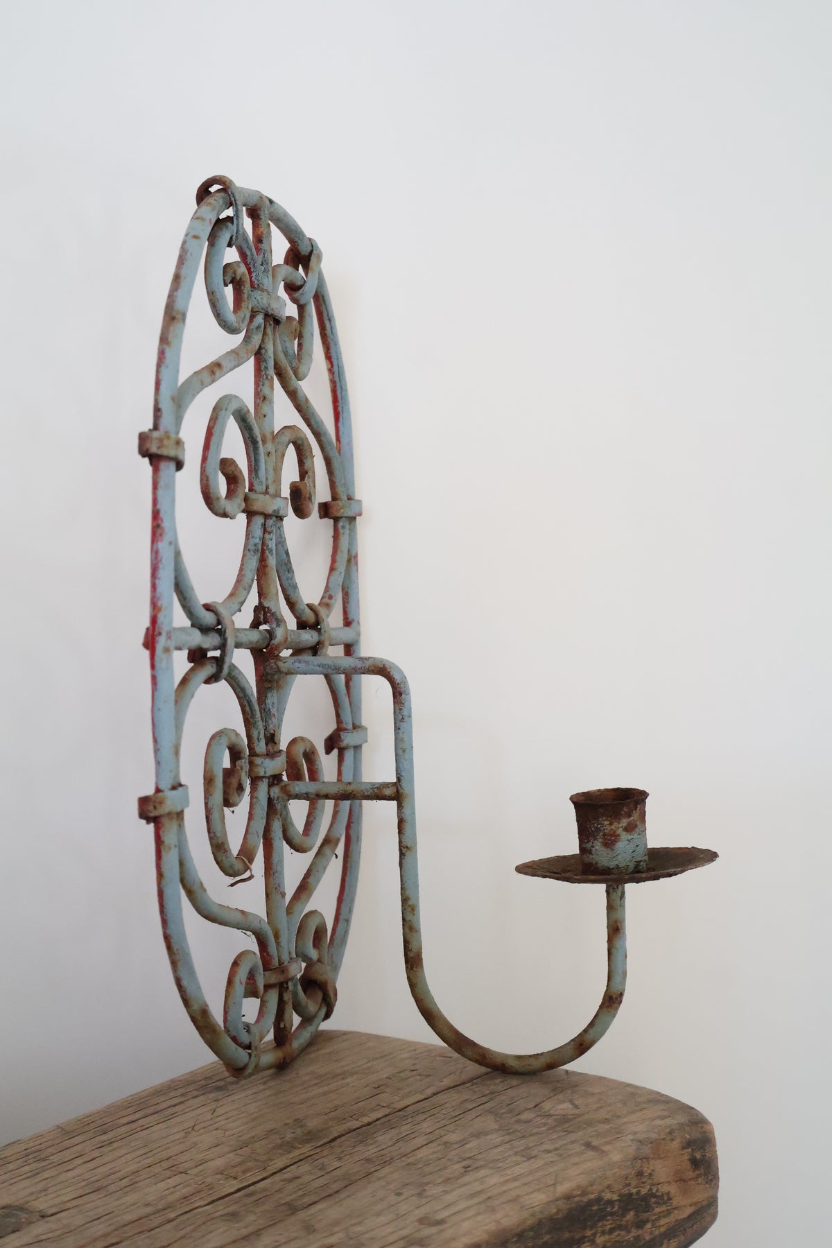Vintage Wrought Iron French Wall Sconce