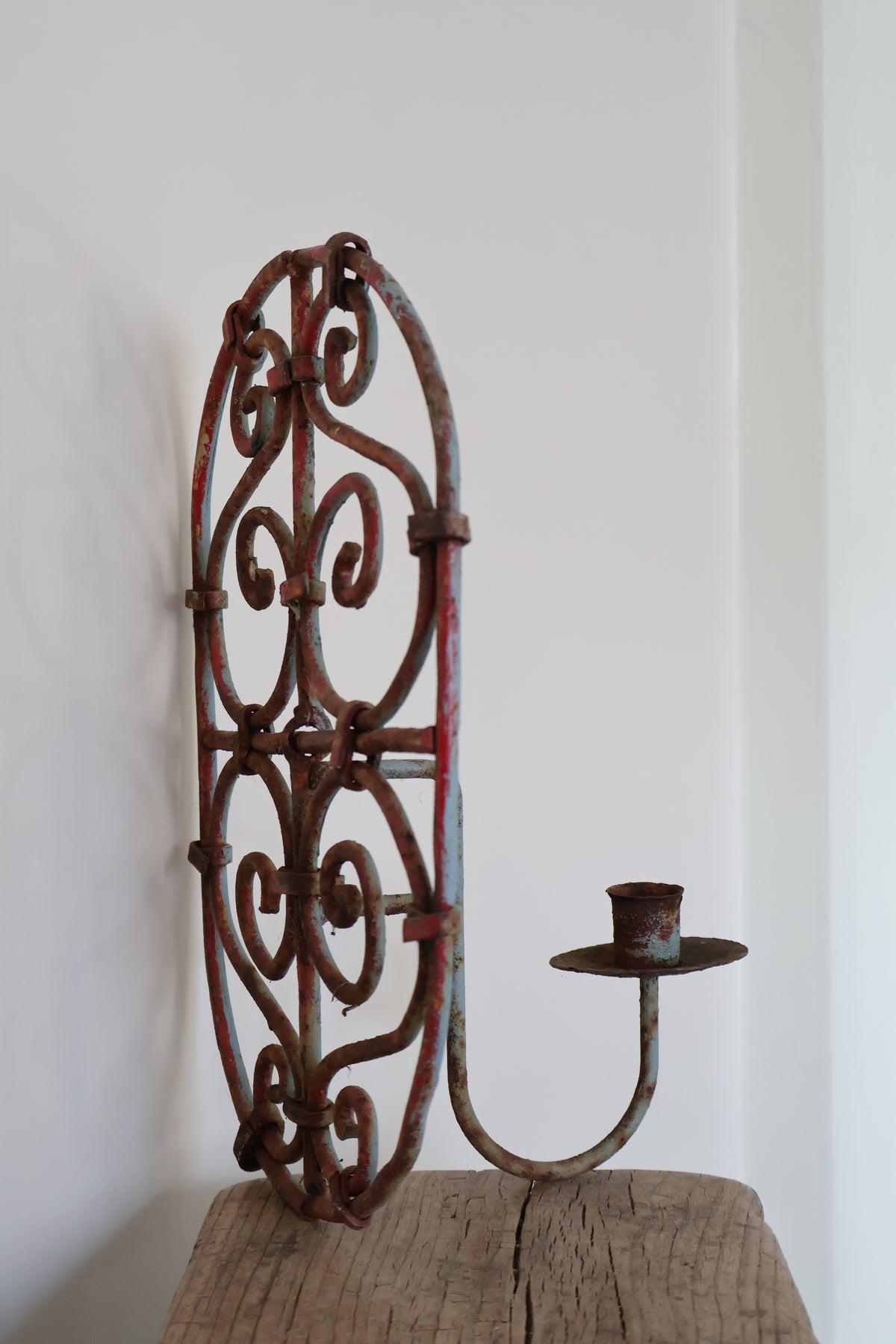 Vintage Wrought Iron French Wall Sconce