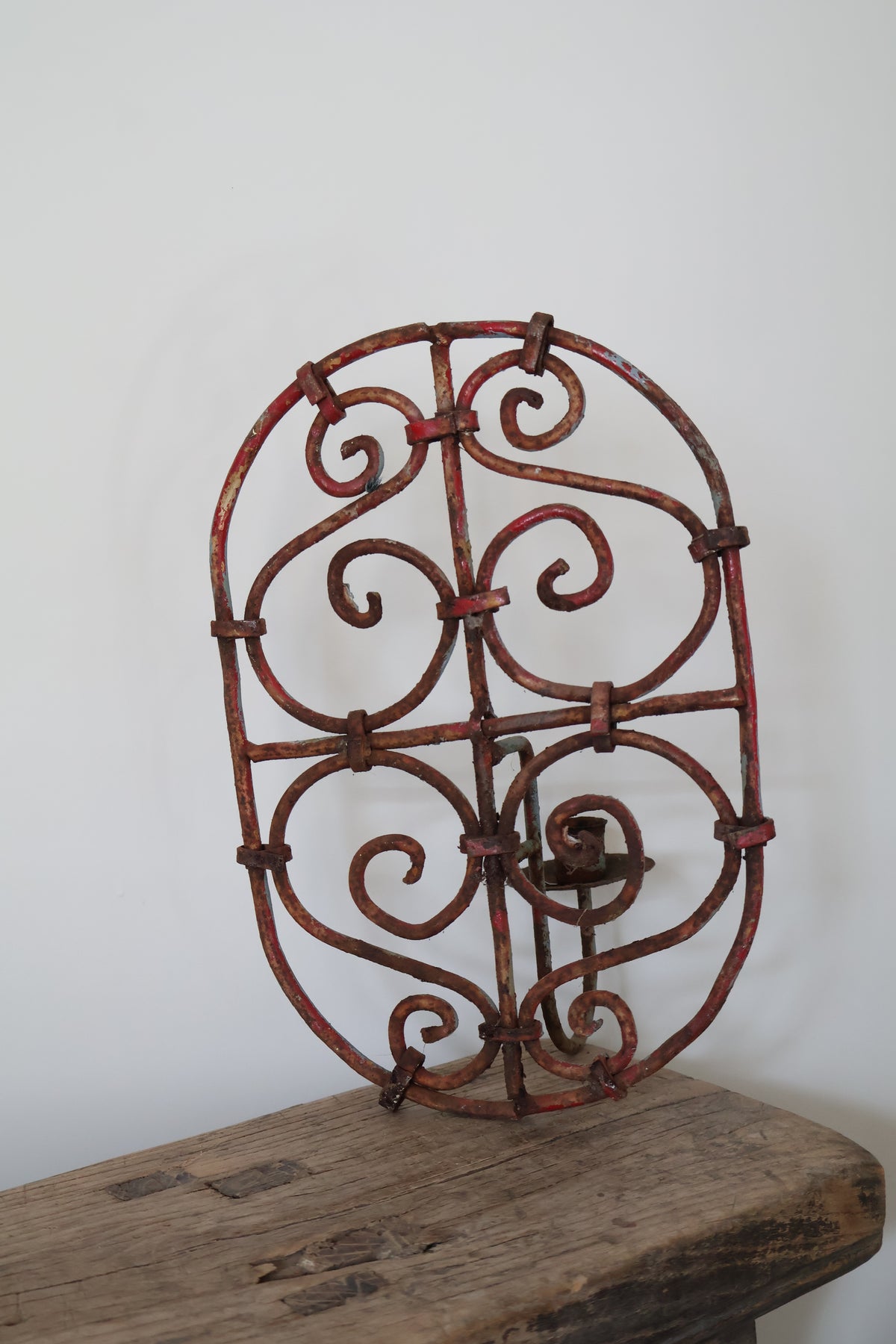 Vintage Wrought Iron French Wall Sconce