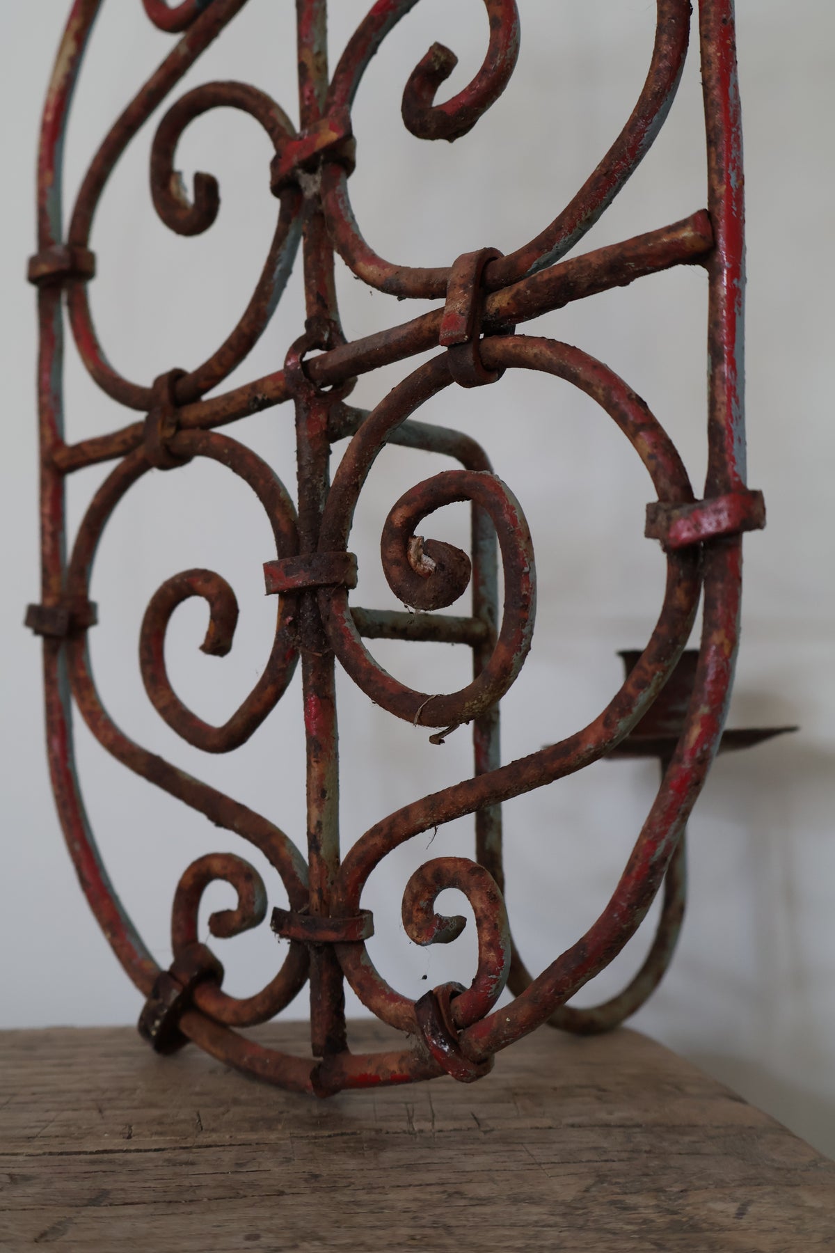 Vintage Wrought Iron French Wall Sconce