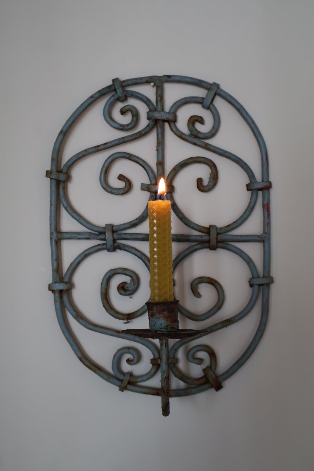Vintage Wrought Iron French Wall Sconce
