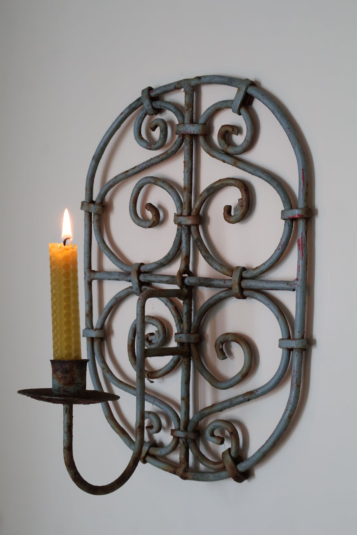 Vintage Wrought Iron French Wall Sconce