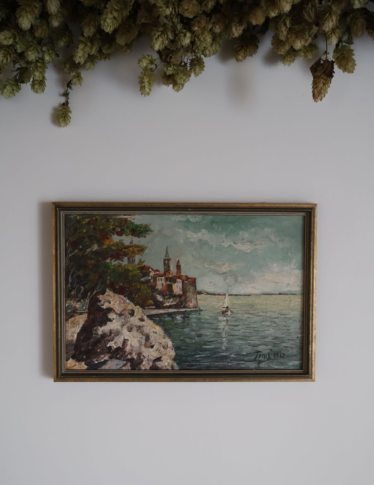 Vintage c1962 Vintage Oil on Canvas