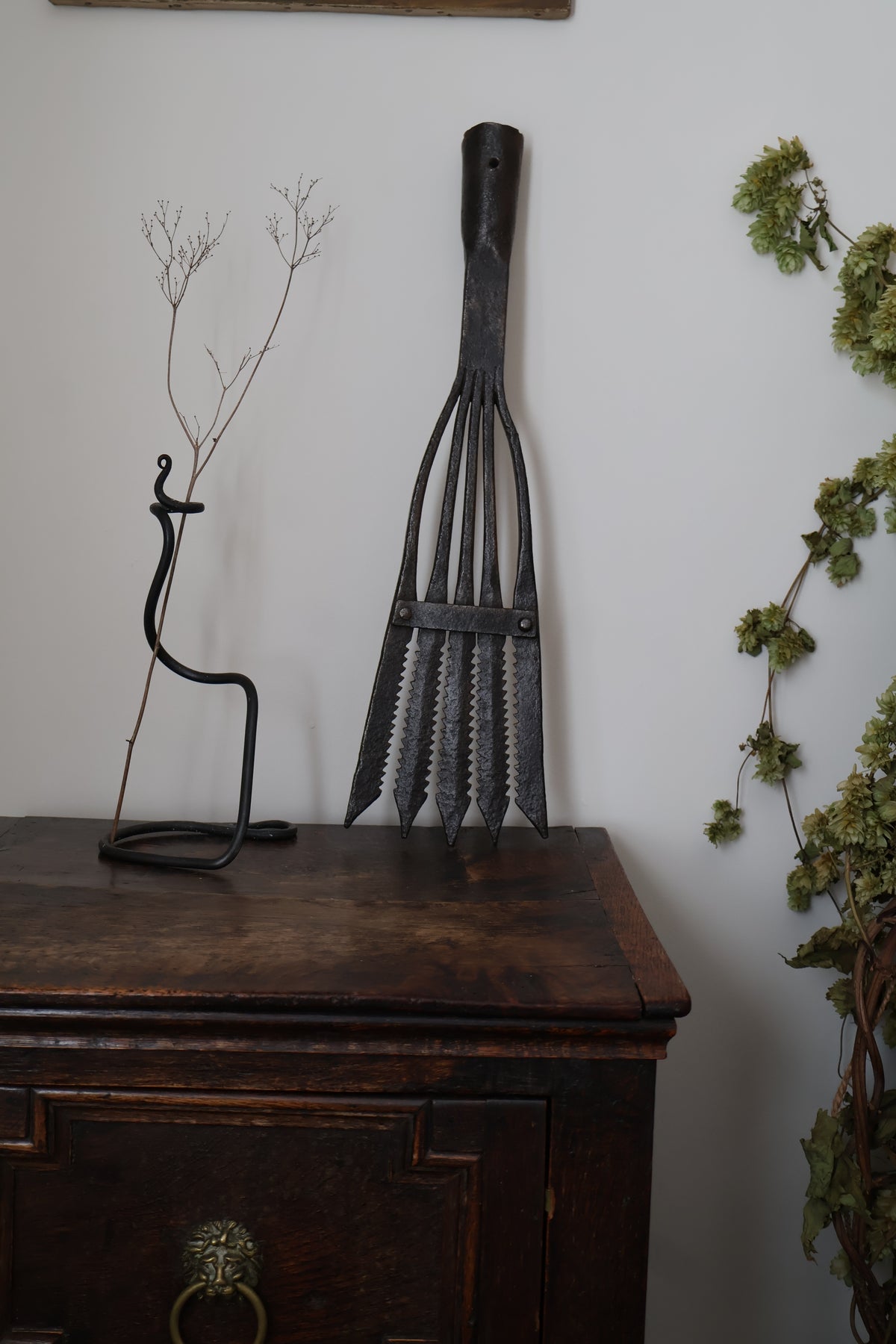 Antique Late 19th Century Wrought Iron Eel Spear