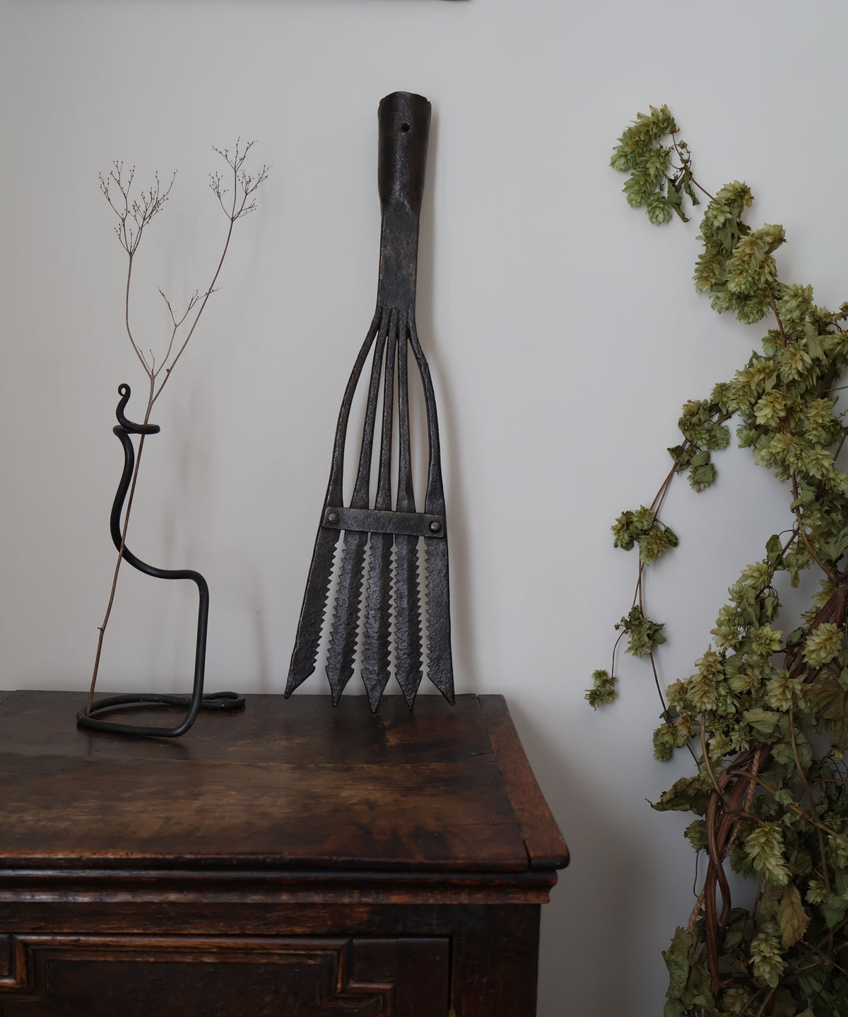 Antique Late 19th Century Wrought Iron Eel Spear