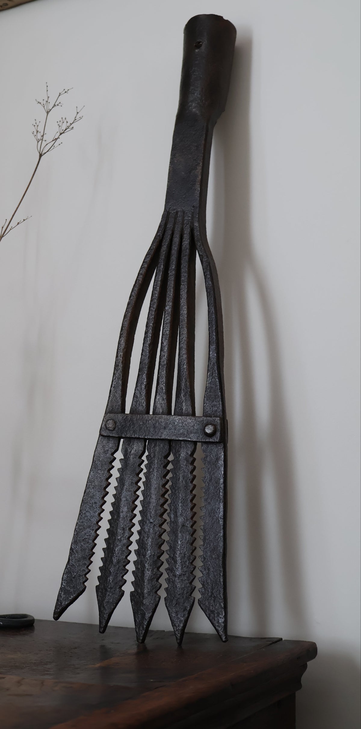 Antique Late 19th Century Wrought Iron Eel Spear