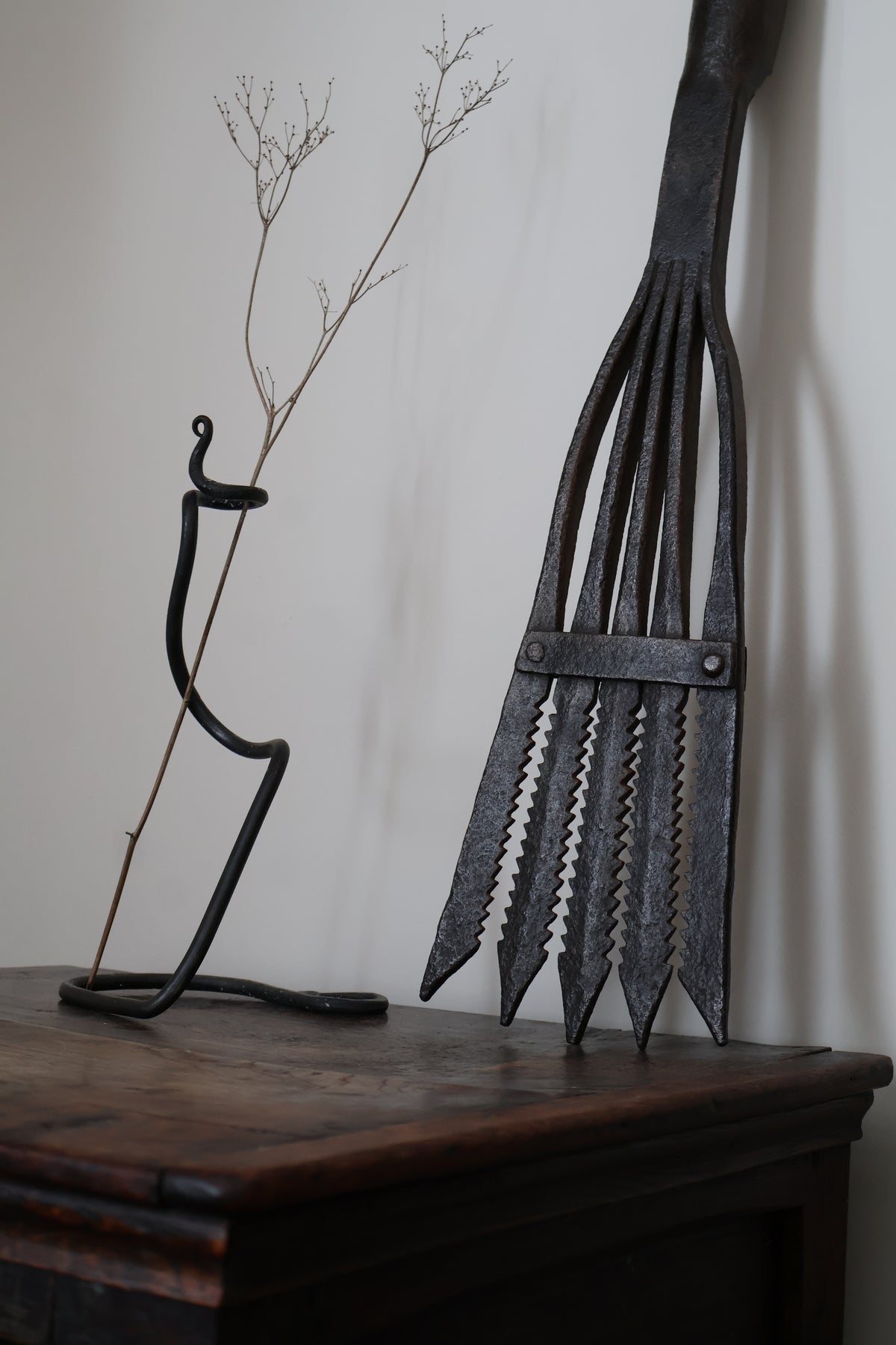 Antique Late 19th Century Wrought Iron Eel Spear