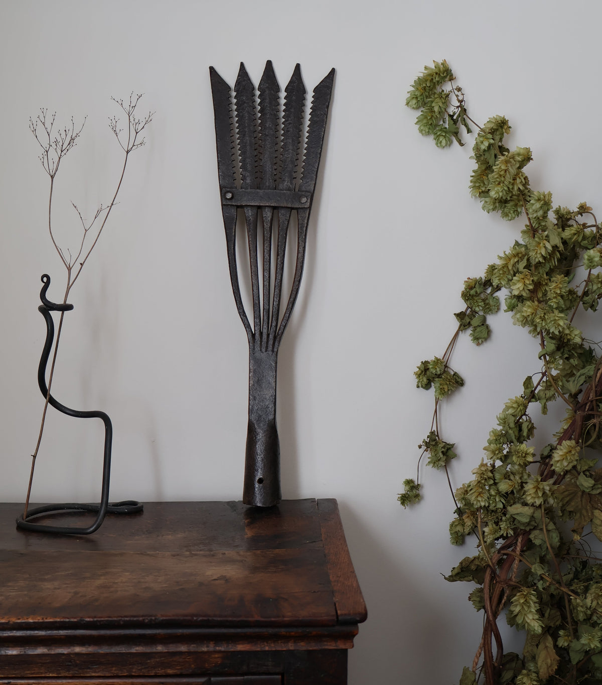 Antique Late 19th Century Wrought Iron Eel Spear