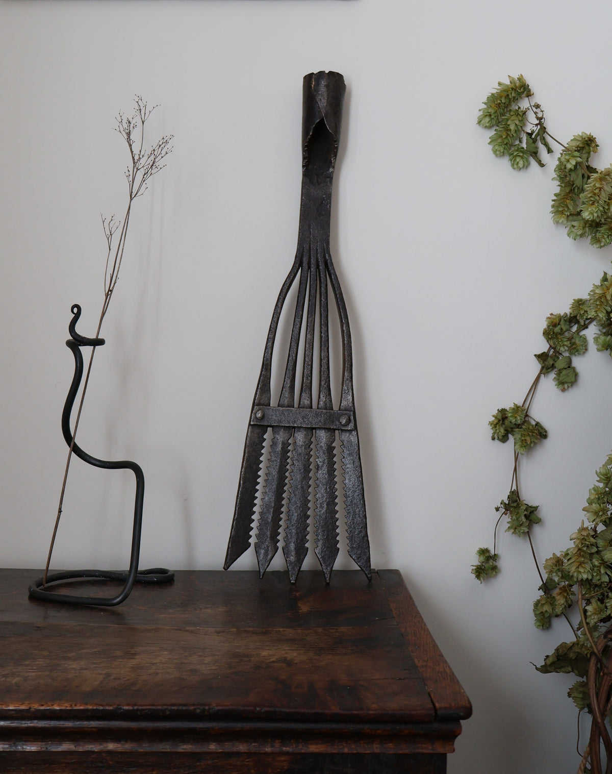 Antique Late 19th Century Wrought Iron Eel Spear