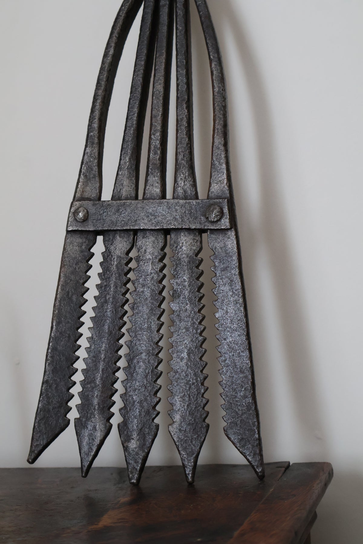 Antique Late 19th Century Wrought Iron Eel Spear