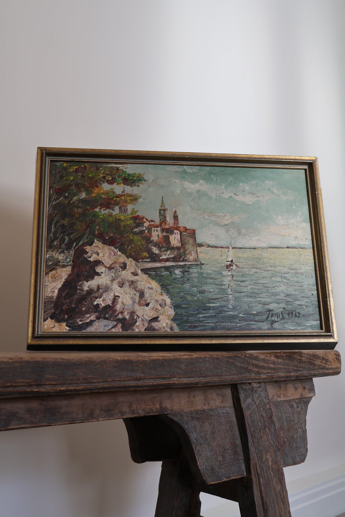 Vintage c1962 Vintage Oil on Canvas