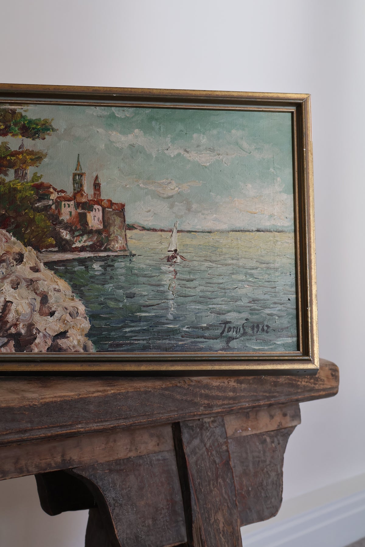 Vintage c1962 Vintage Oil on Canvas