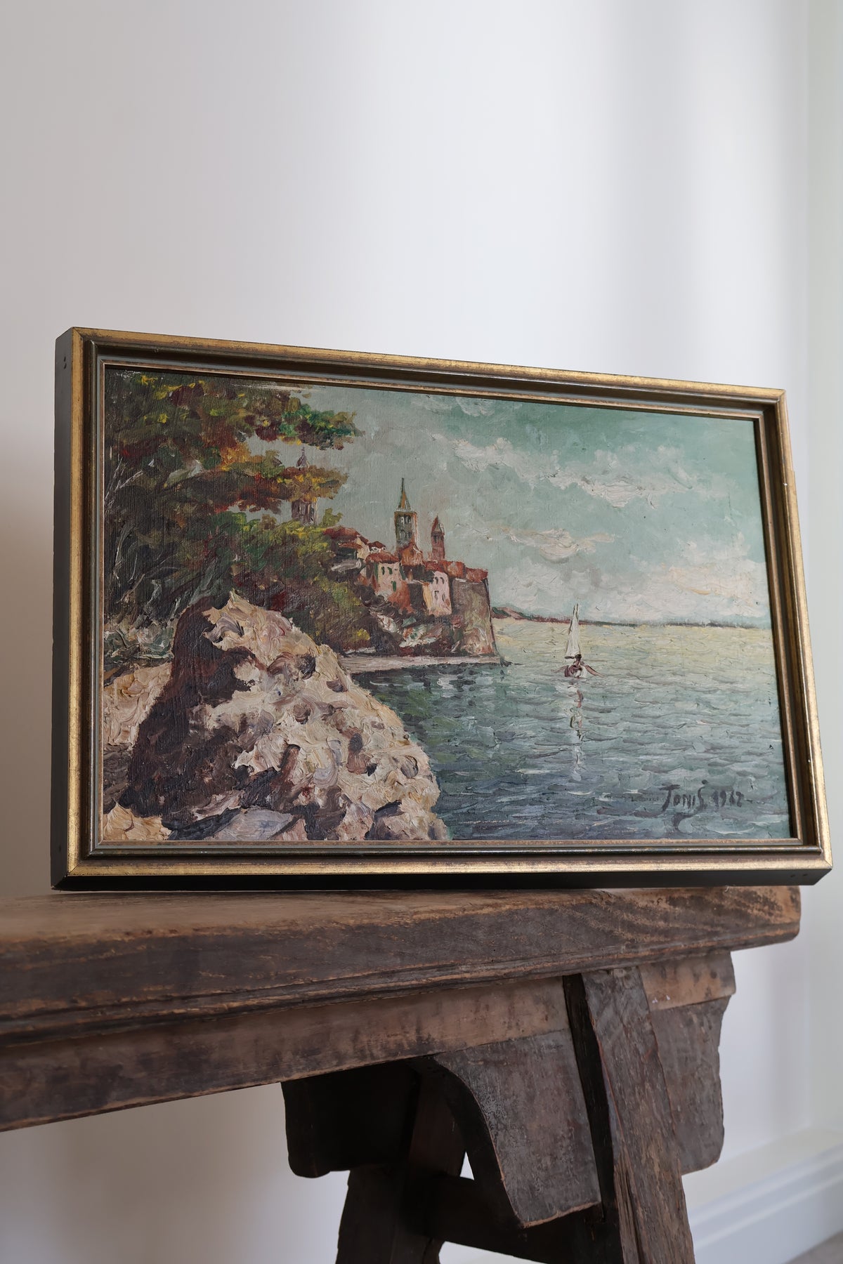 Vintage c1962 Vintage Oil on Canvas
