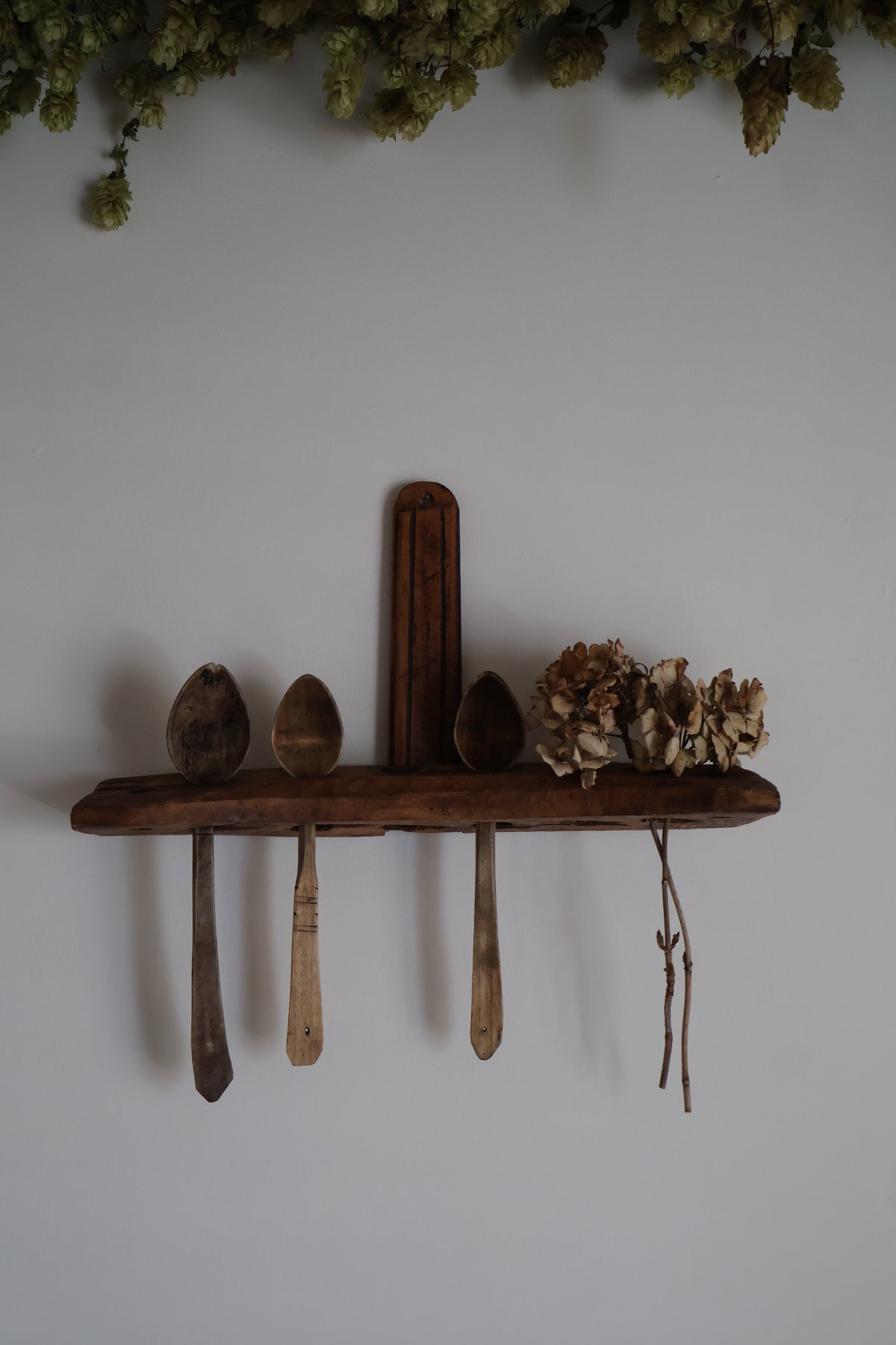 Vintage Primitive Eastern European Spoon Rack