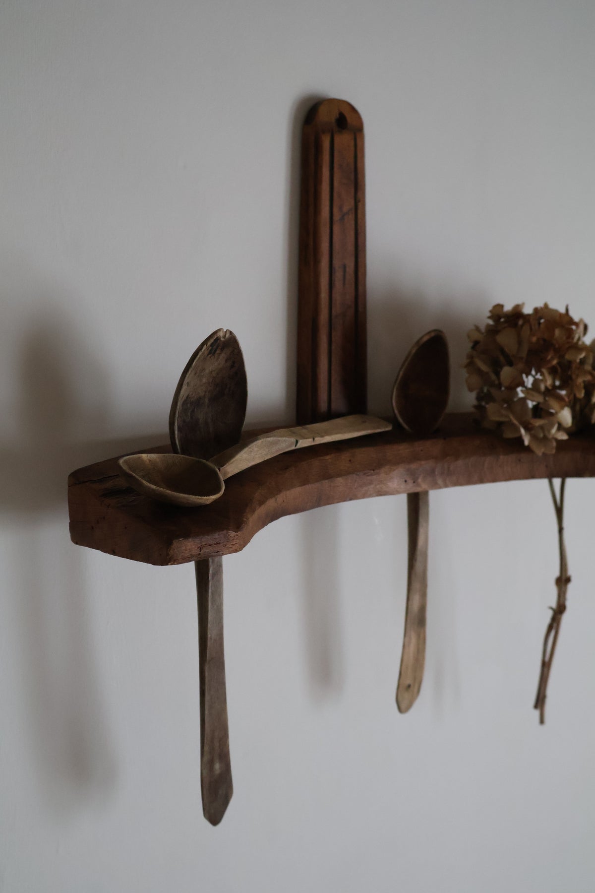 Vintage Primitive Eastern European Spoon Rack