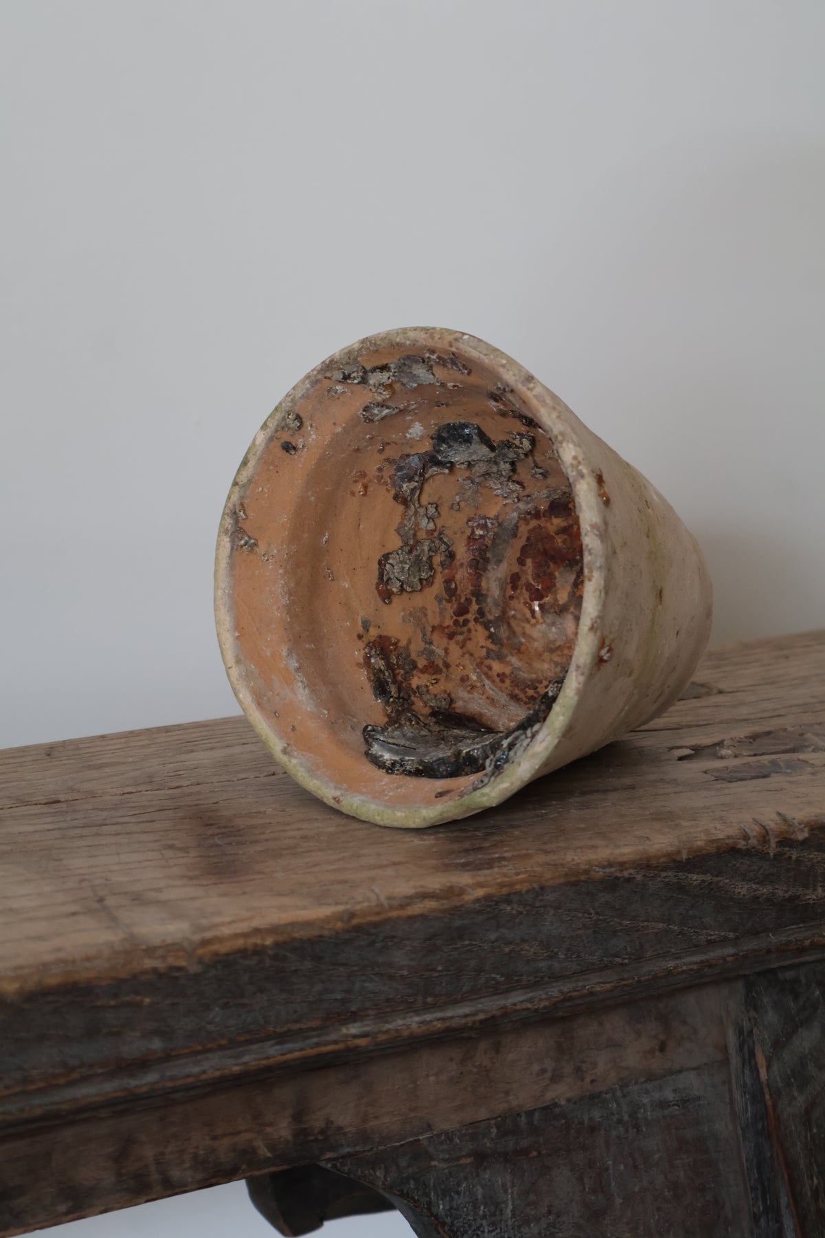 Antique French Pine Resin Pot