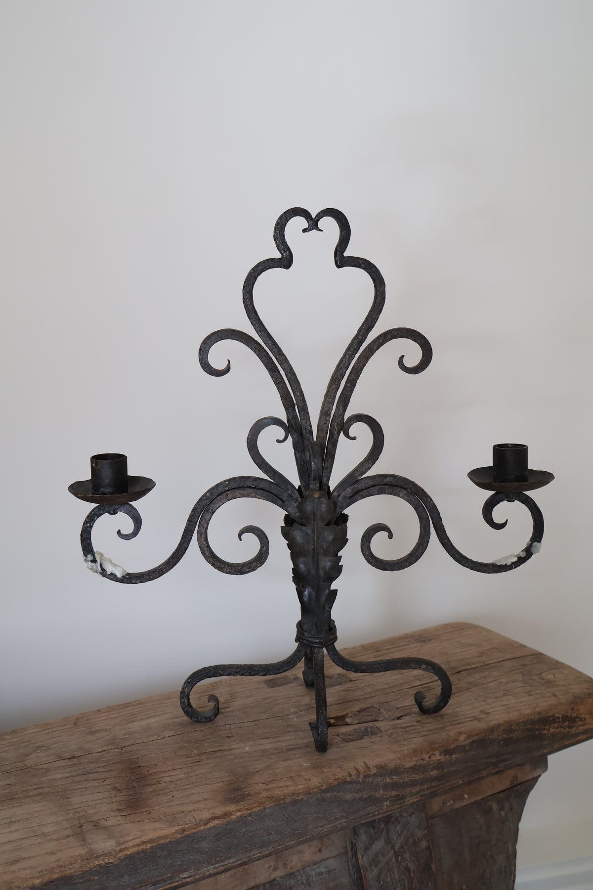Antique French Wrought Iron Candelabra