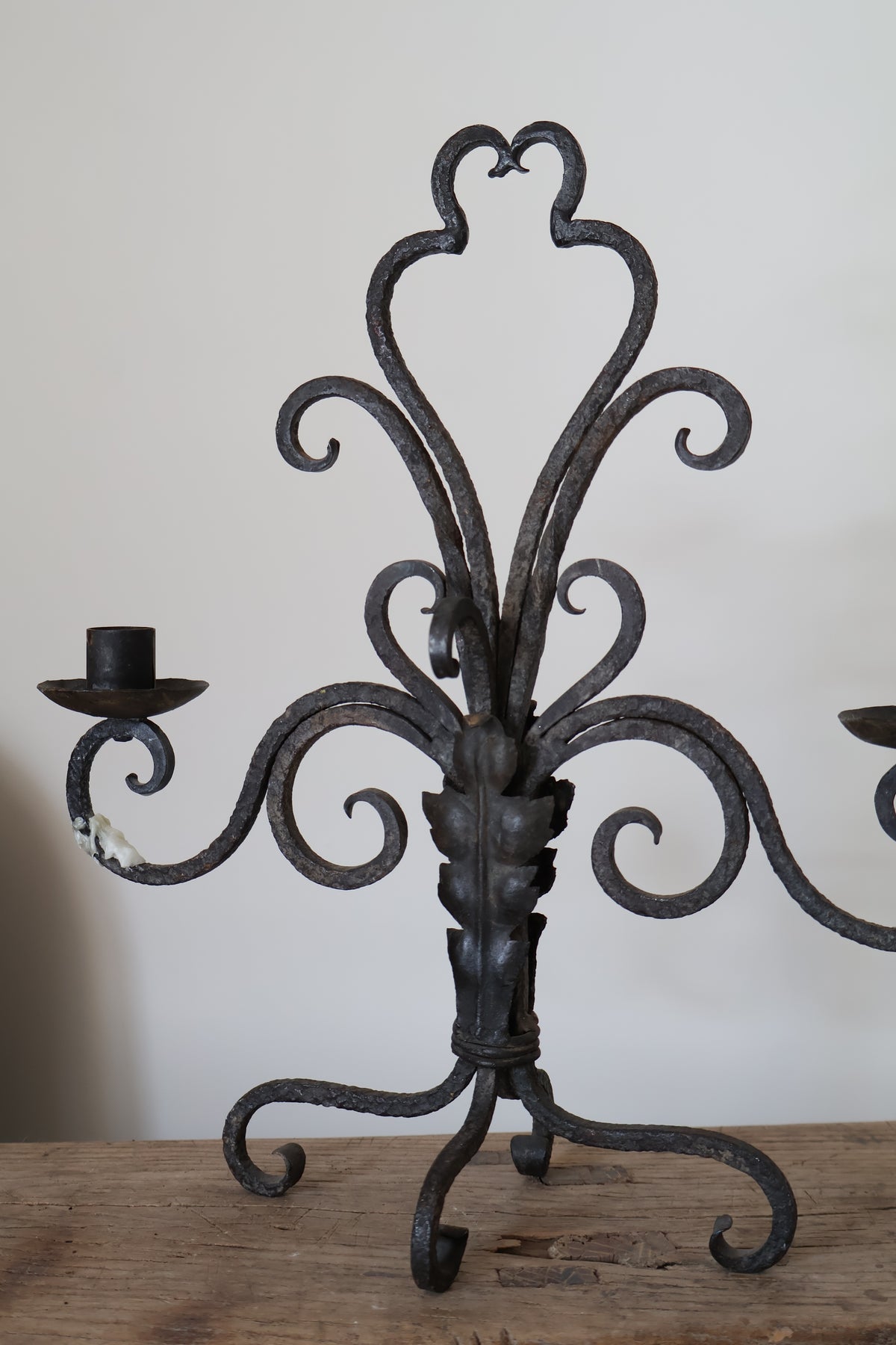 Antique French Wrought Iron Candelabra