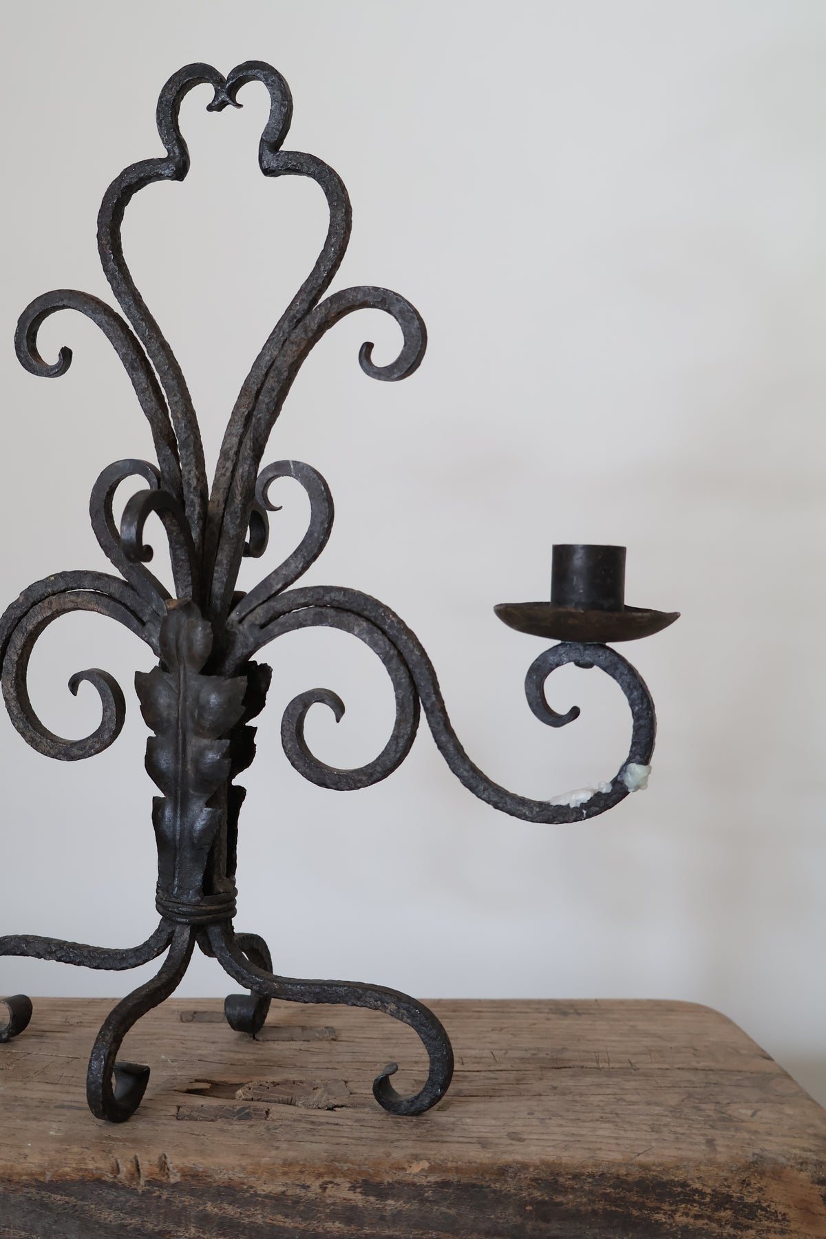 Antique French Wrought Iron Candelabra