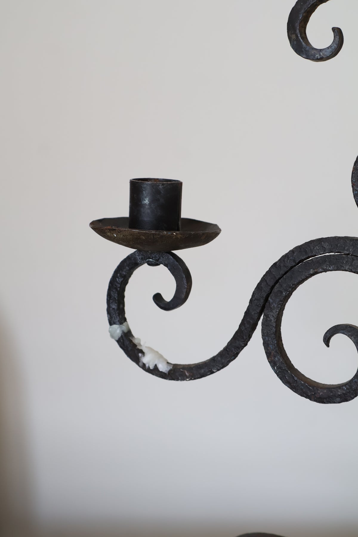 Antique French Wrought Iron Candelabra
