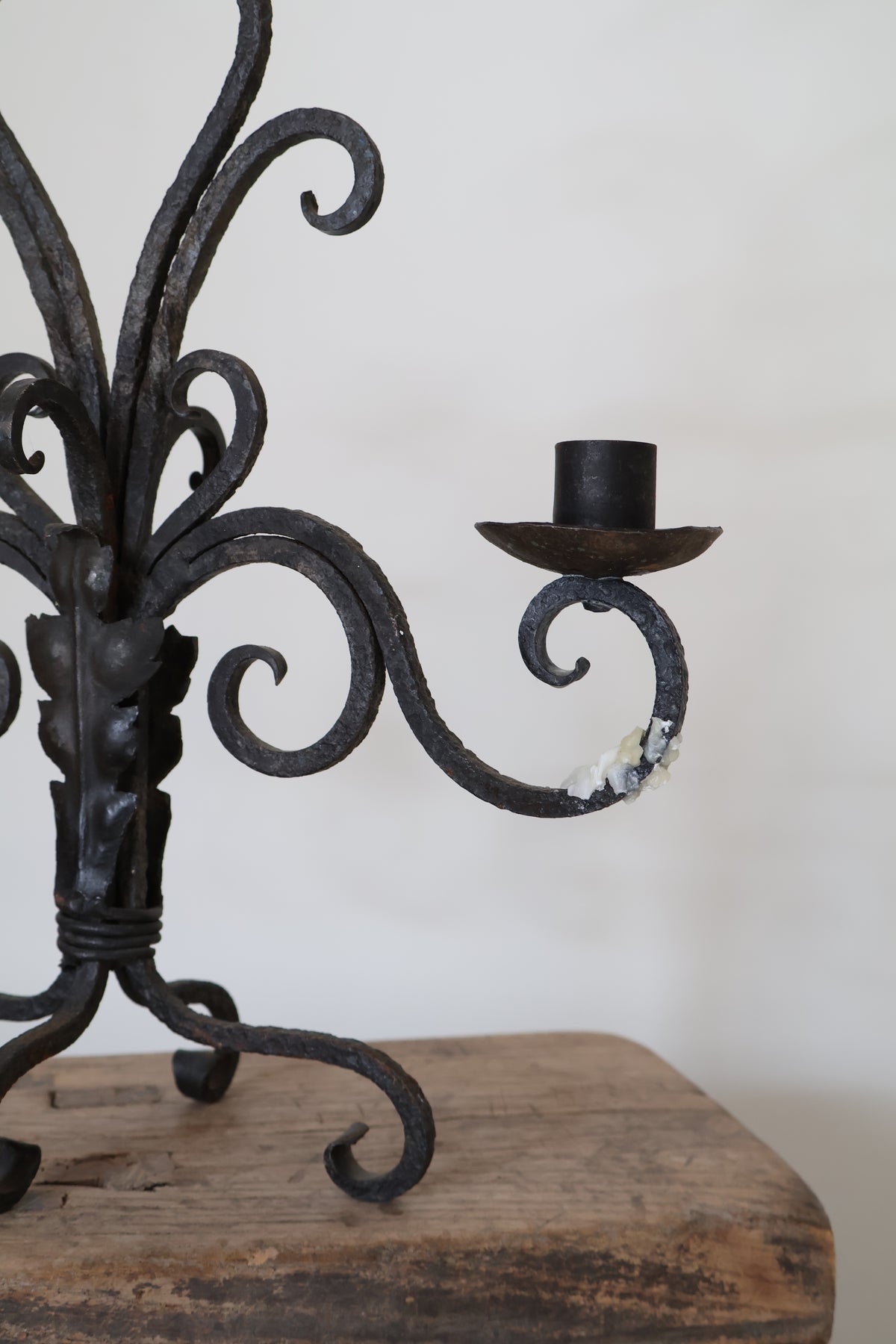 Antique French Wrought Iron Candelabra
