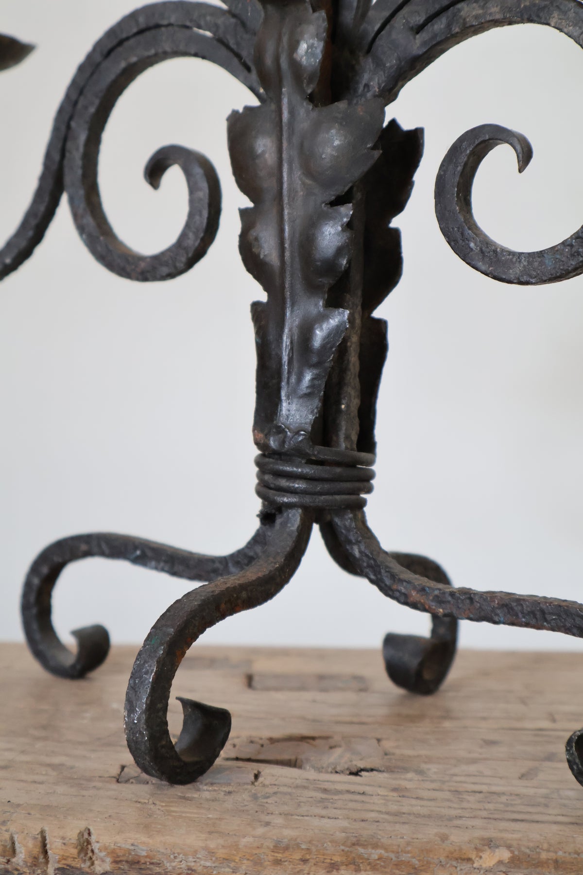 Antique French Wrought Iron Candelabra