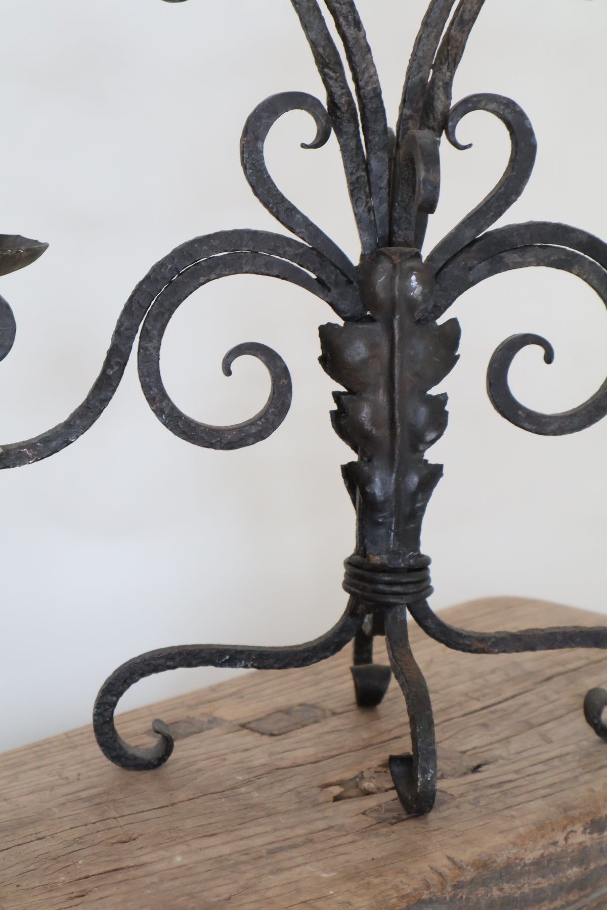 Antique French Wrought Iron Candelabra