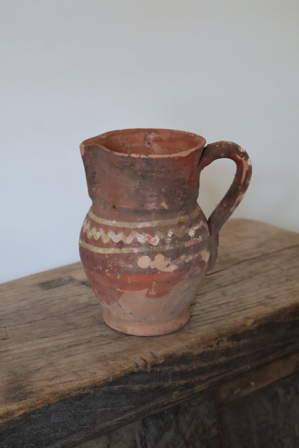 Vintage Romanian Hand Painted Pot