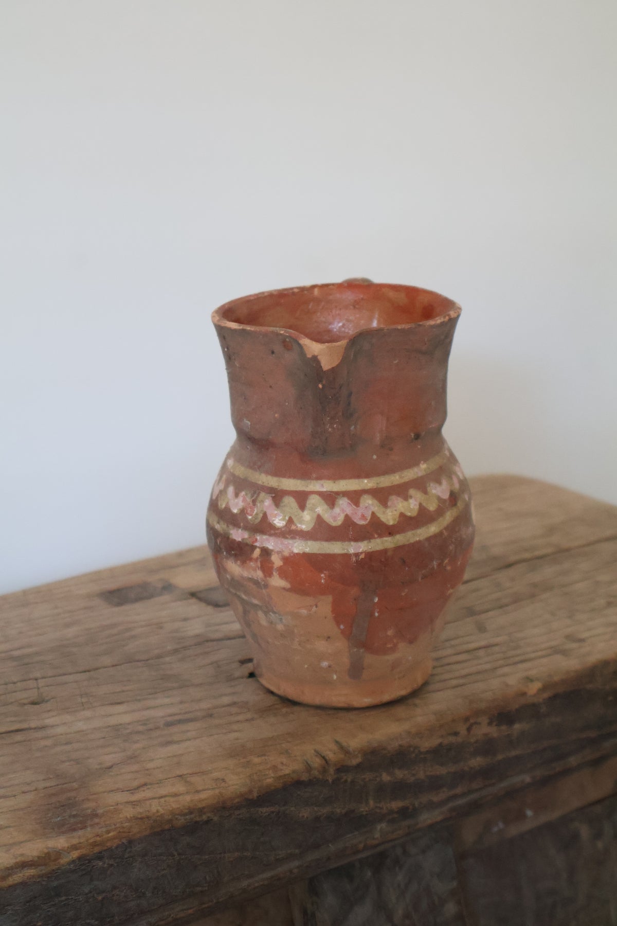 Vintage Romanian Hand Painted Pot