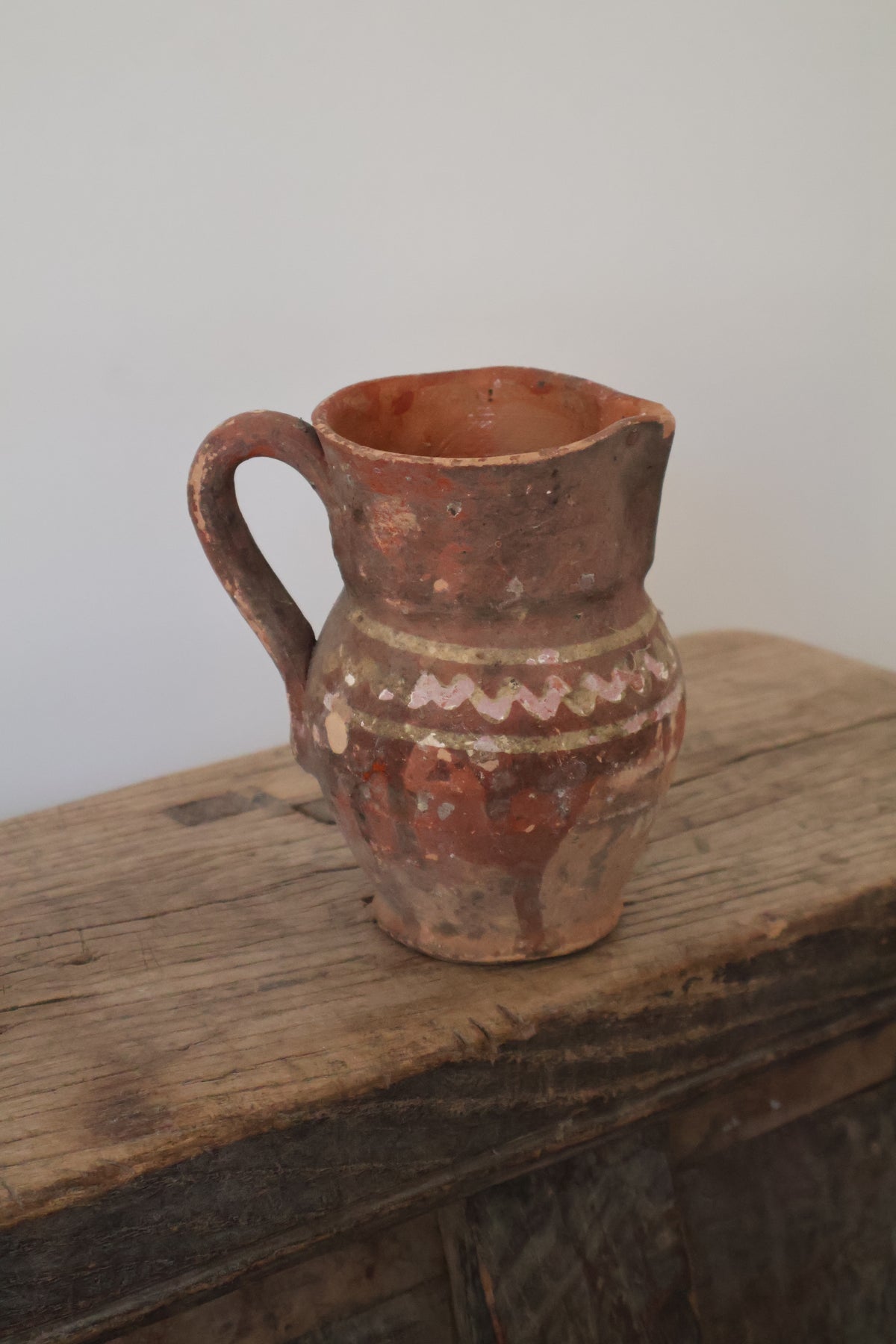 Vintage Romanian Hand Painted Pot