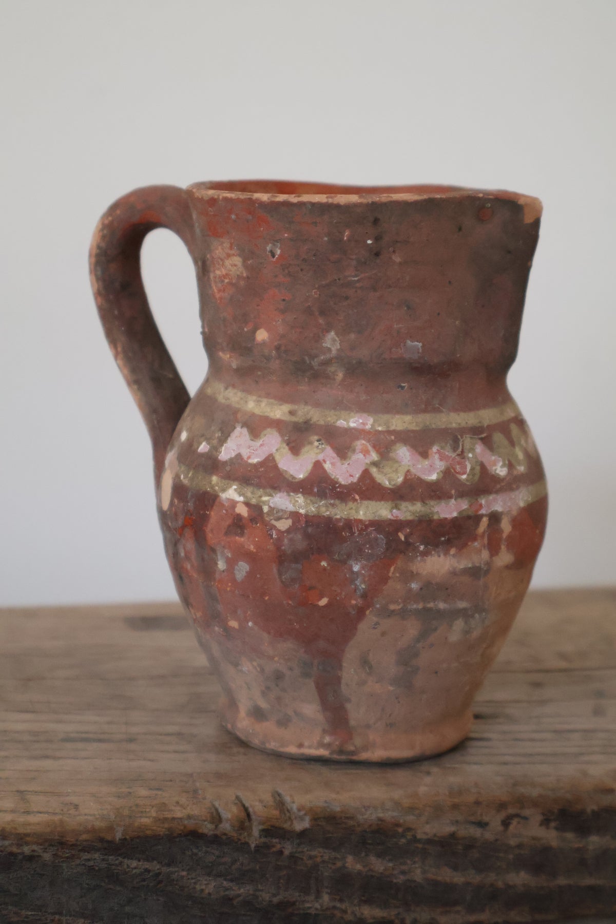 Vintage Romanian Hand Painted Pot