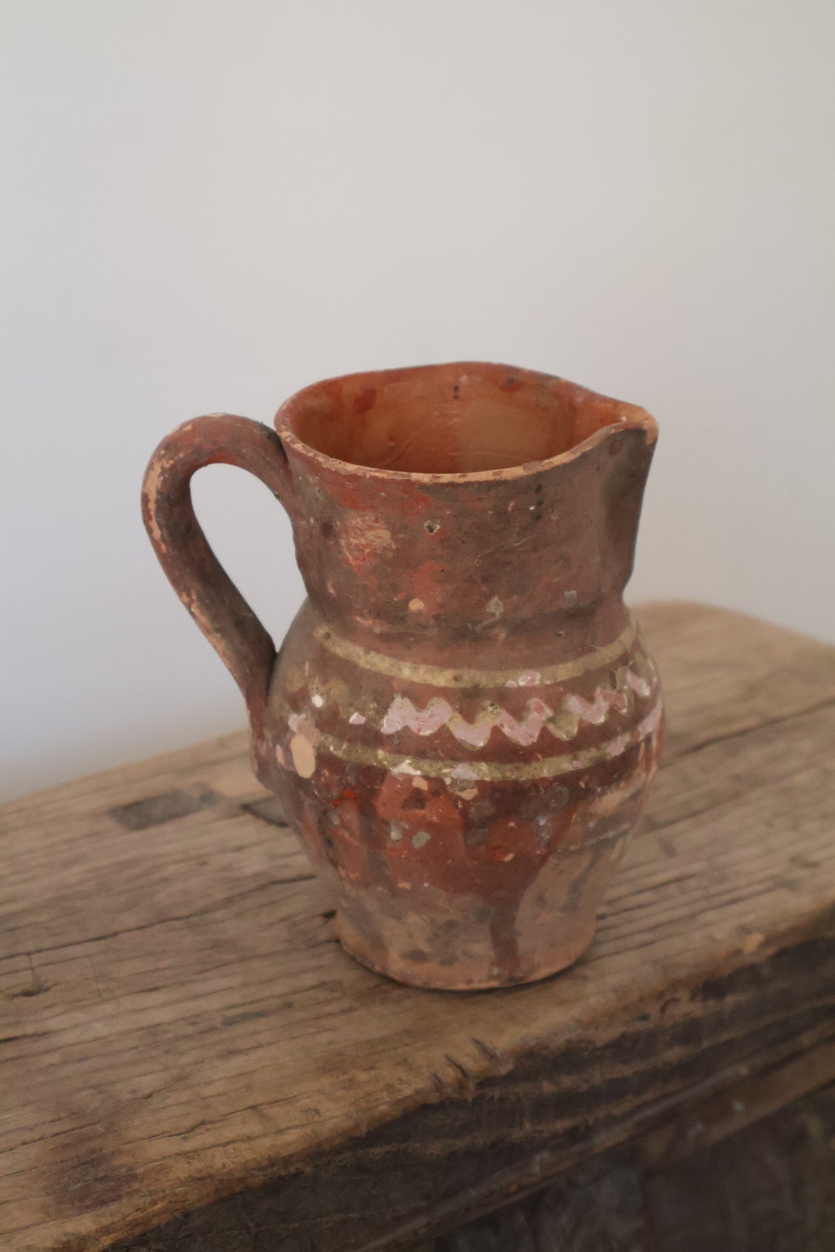 Vintage Romanian Hand Painted Pot