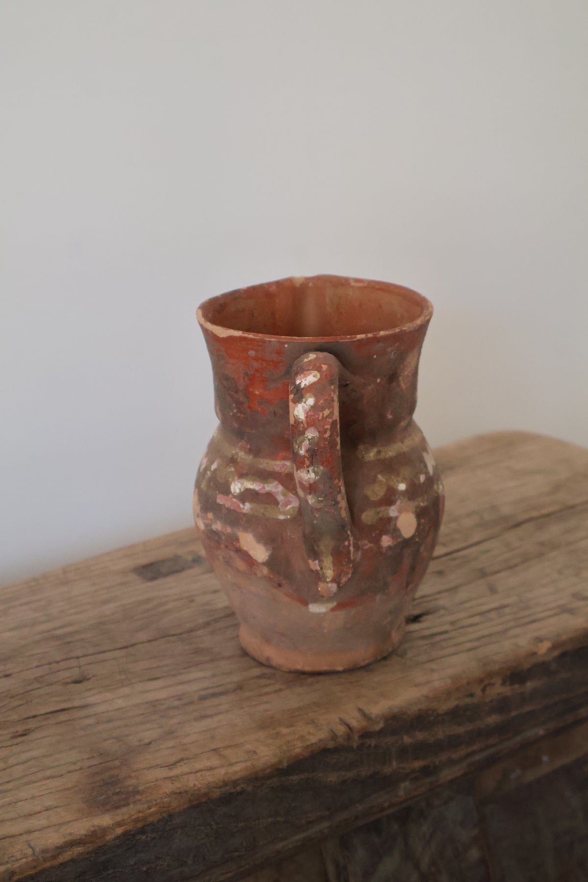 Vintage Romanian Hand Painted Pot
