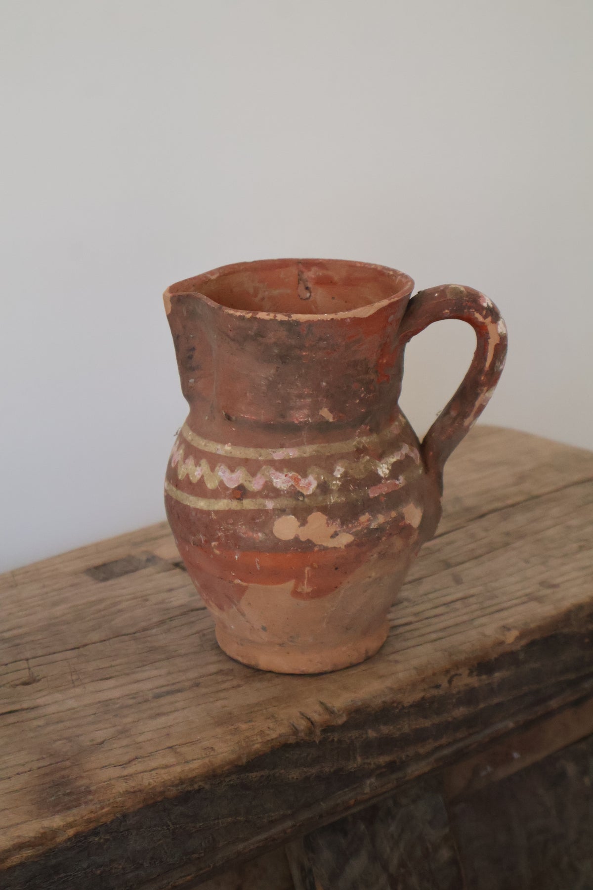 Vintage Romanian Hand Painted Pot
