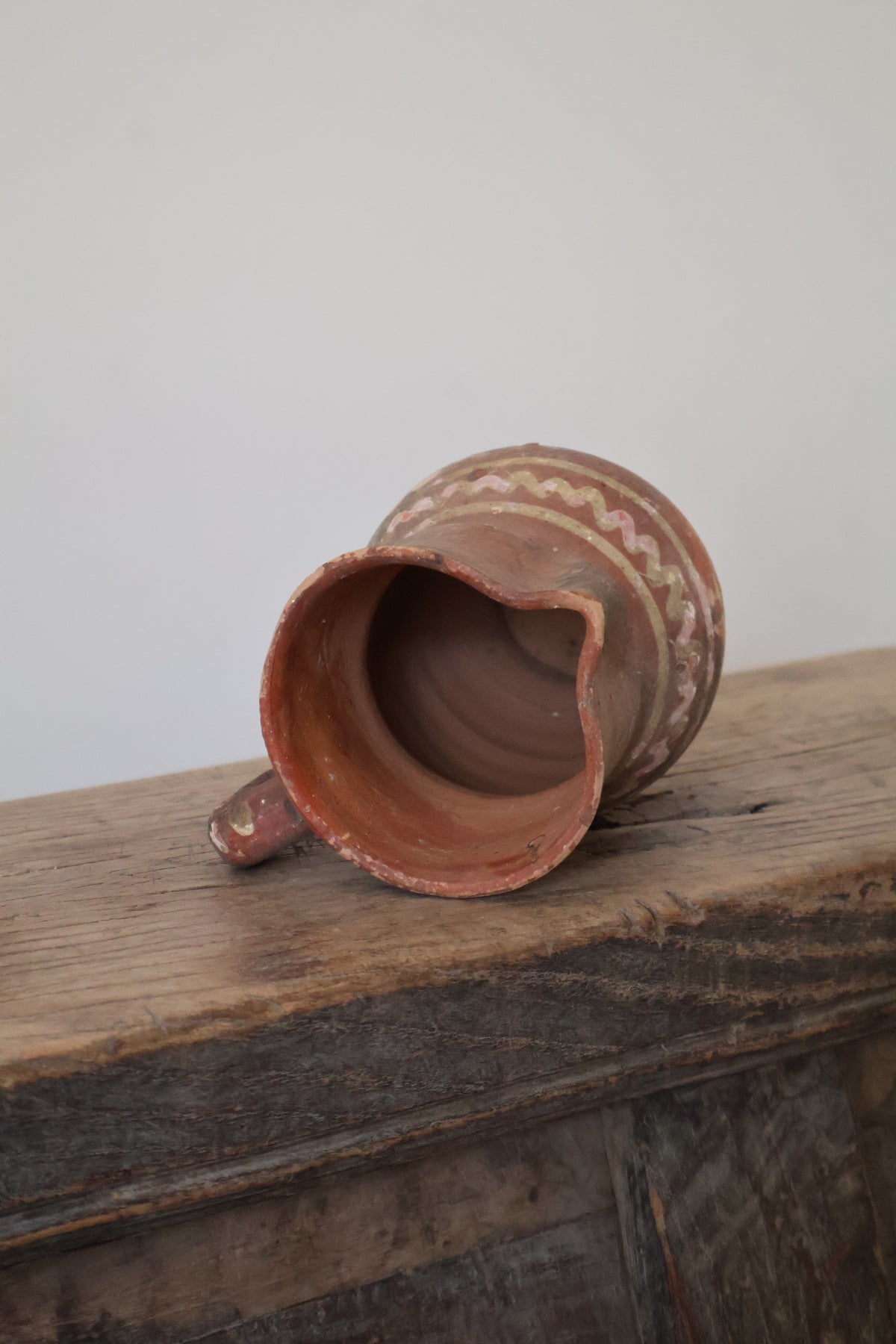 Vintage Romanian Hand Painted Pot