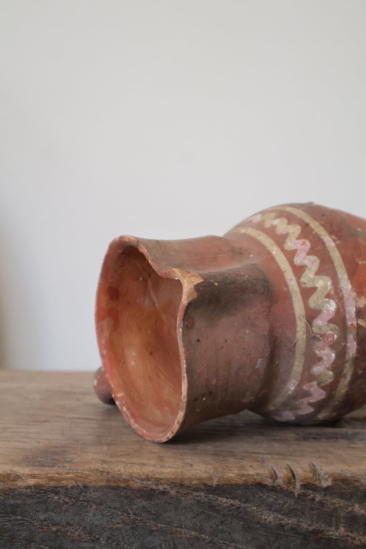 Vintage Romanian Hand Painted Pot