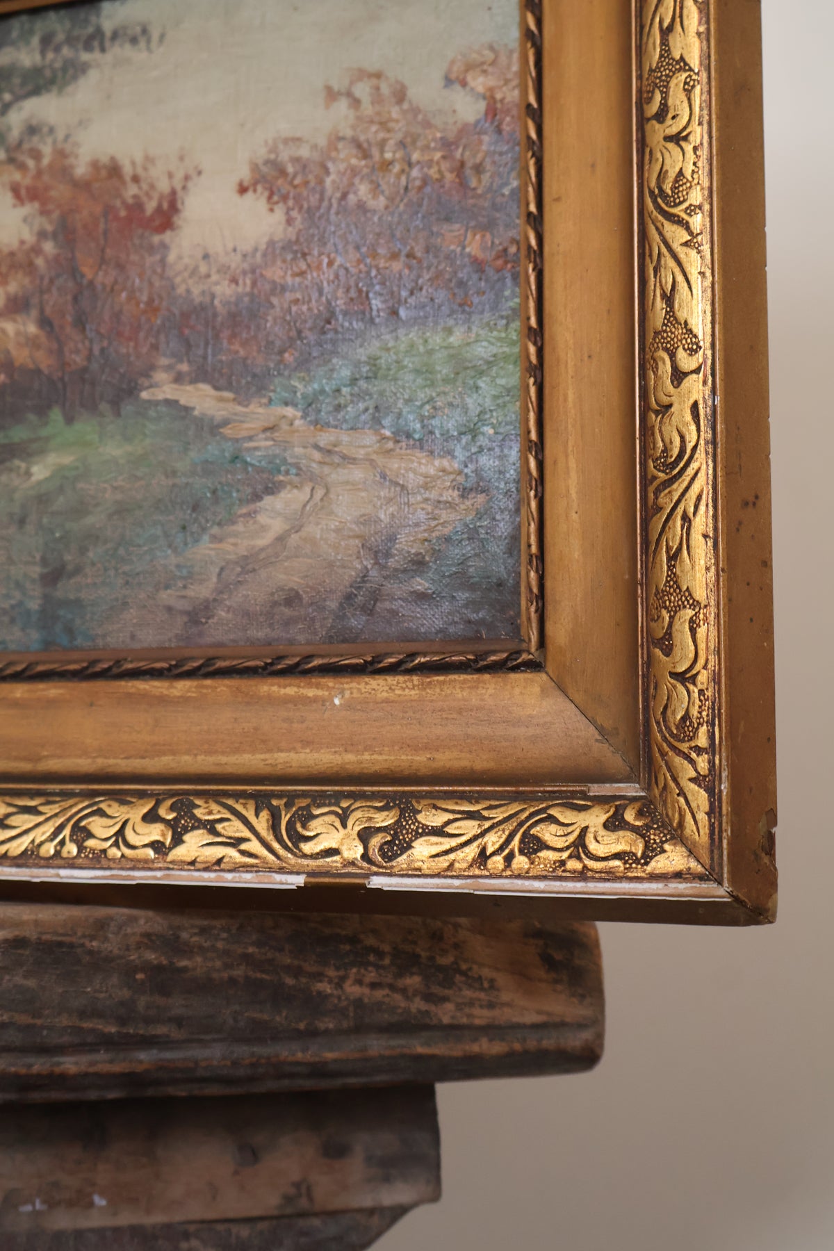 Antique Early 20th Century Pair of Dutch Landscape Oil on Canvas